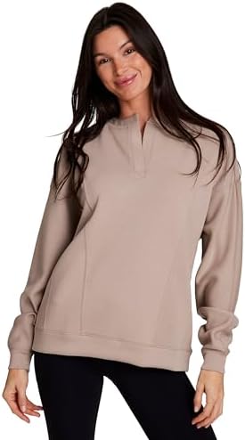 RBX Active Sporty 1/4 Zip Luxe Athleisure Sweatshirt for Women